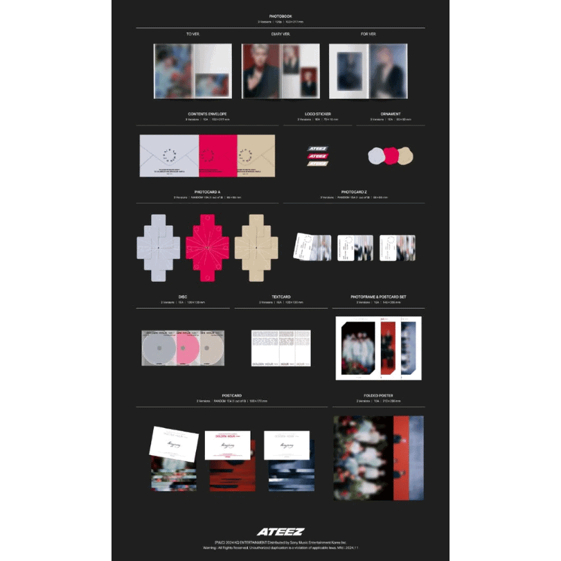 ATEEZ -  ATEEZ シリアル GOLDEN HOUR Part.2 シリアル 30枚 ATEEZ - [GOLDEN HOUR : Part.2] 日本公式輸入盤販売決定！(※11